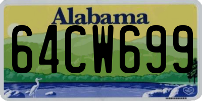 AL license plate 64CW699