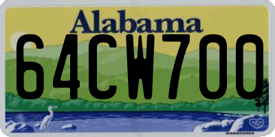 AL license plate 64CW700