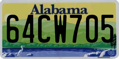 AL license plate 64CW705