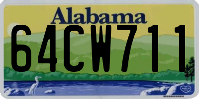AL license plate 64CW711