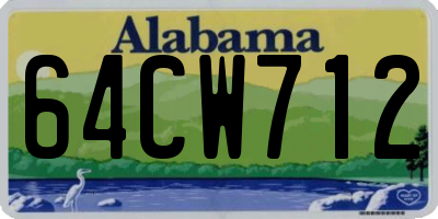 AL license plate 64CW712