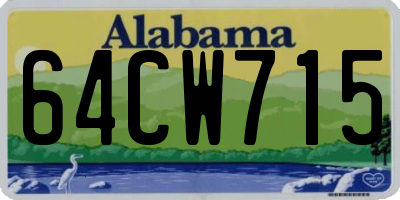 AL license plate 64CW715