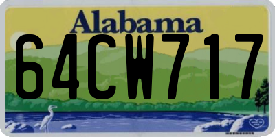 AL license plate 64CW717