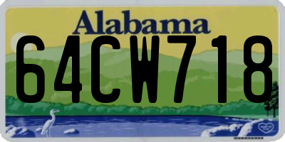 AL license plate 64CW718