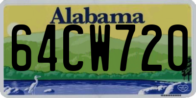 AL license plate 64CW720
