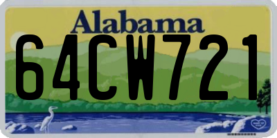 AL license plate 64CW721