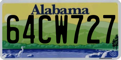 AL license plate 64CW727