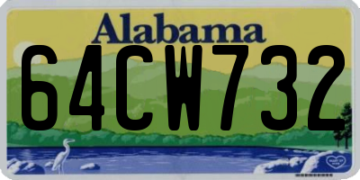 AL license plate 64CW732