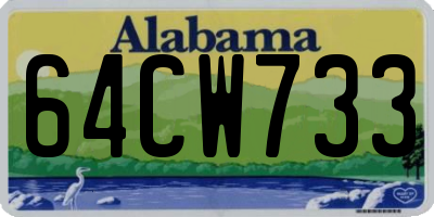 AL license plate 64CW733
