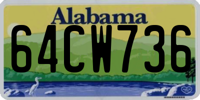 AL license plate 64CW736