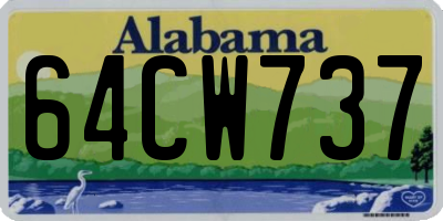 AL license plate 64CW737
