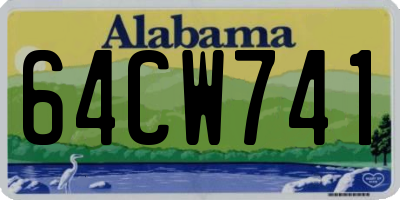 AL license plate 64CW741