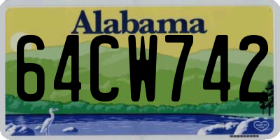 AL license plate 64CW742