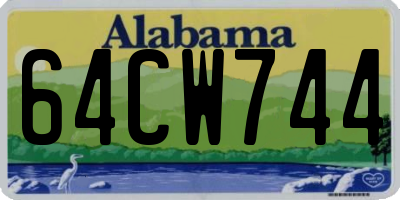 AL license plate 64CW744
