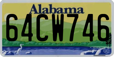 AL license plate 64CW746
