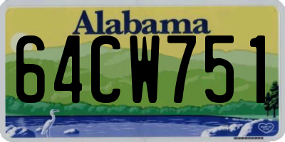 AL license plate 64CW751