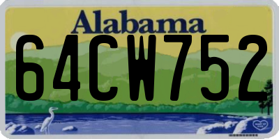 AL license plate 64CW752