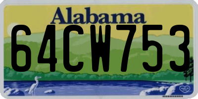 AL license plate 64CW753
