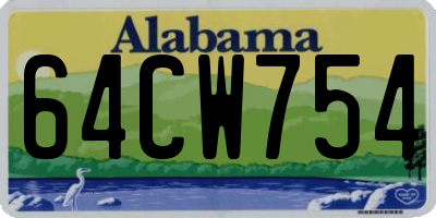 AL license plate 64CW754