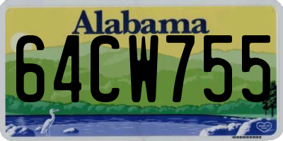 AL license plate 64CW755