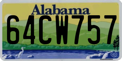 AL license plate 64CW757