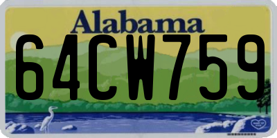 AL license plate 64CW759