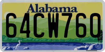 AL license plate 64CW760