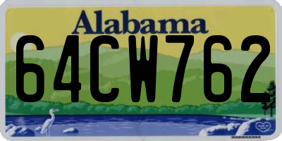 AL license plate 64CW762