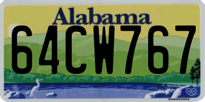 AL license plate 64CW767