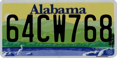 AL license plate 64CW768