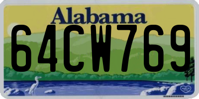 AL license plate 64CW769