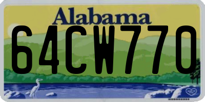 AL license plate 64CW770