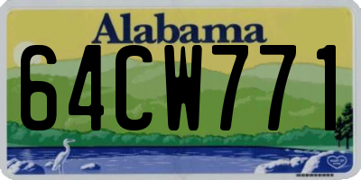 AL license plate 64CW771