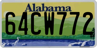 AL license plate 64CW772