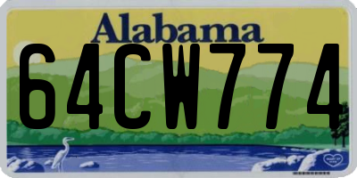 AL license plate 64CW774