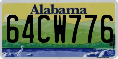 AL license plate 64CW776