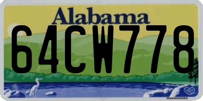 AL license plate 64CW778