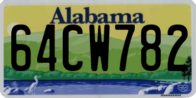 AL license plate 64CW782