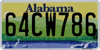 AL license plate 64CW786