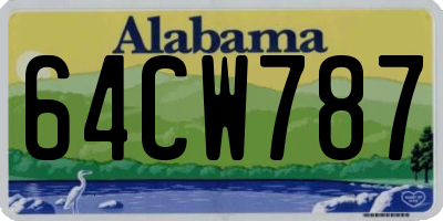 AL license plate 64CW787