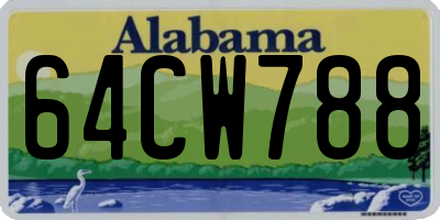 AL license plate 64CW788