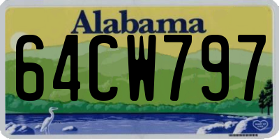 AL license plate 64CW797