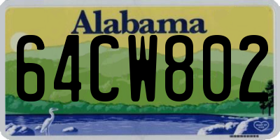 AL license plate 64CW802