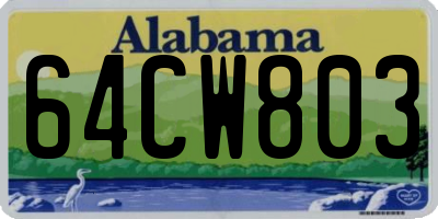 AL license plate 64CW803