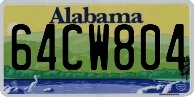 AL license plate 64CW804