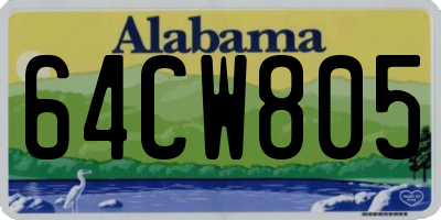 AL license plate 64CW805