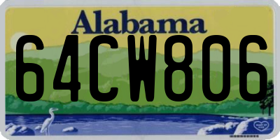 AL license plate 64CW806