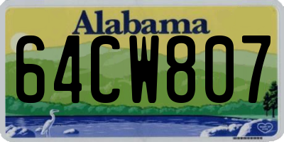 AL license plate 64CW807