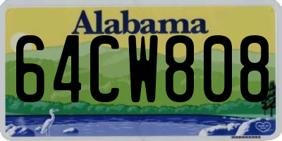 AL license plate 64CW808