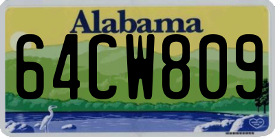 AL license plate 64CW809